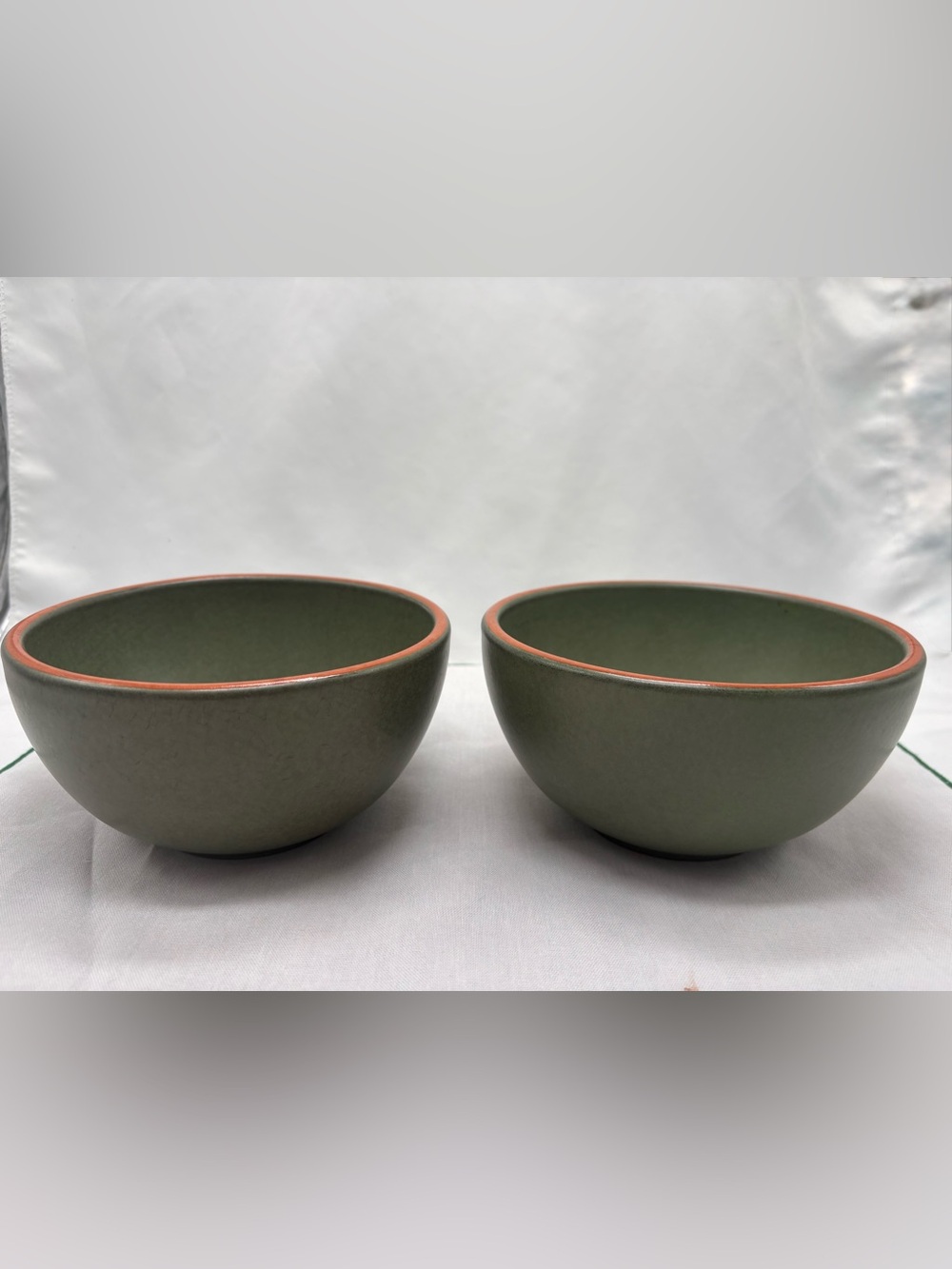 Casa Verde Terra Cotta 2 Cereal Soup Salad Bowl Portugal Olive Green Replacement